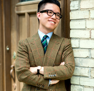 Bo Yang in Marol shirt and Francesco Sr. sport jacket (image courtesy of LeatherFoot Emporium)