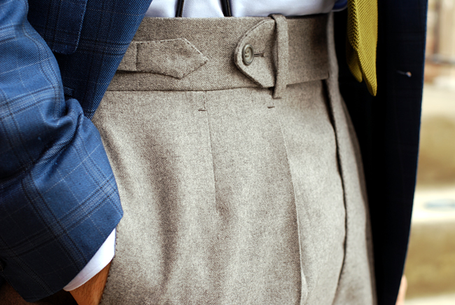 Bespoke flannel trousers from Toronto’s Sebastian&nbsp;Richard