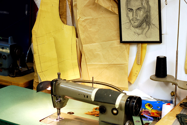 Inside Francesco's workshop.