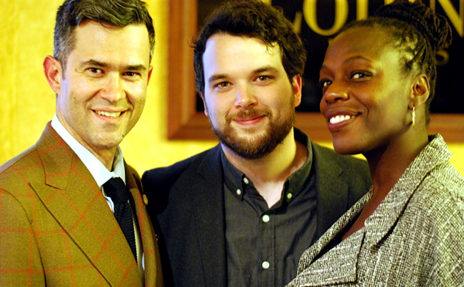 Radio hosts Tom Power (CBC Radio 2) and Garvia Bailey (JazzFM)