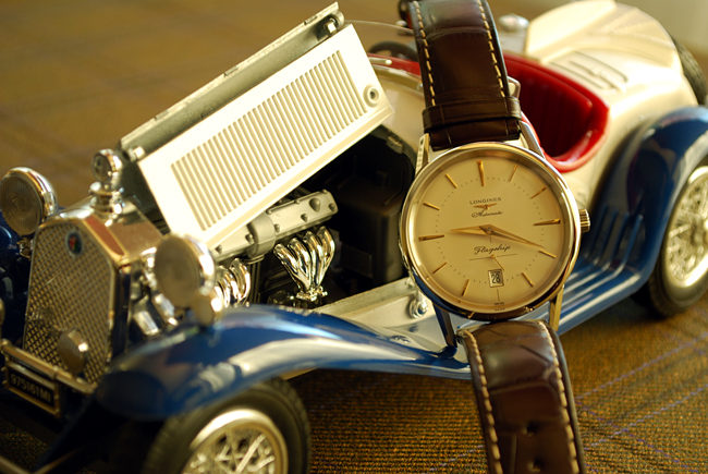 The Longines Flagship with my Alfa Romeo 1931 Spider diecast car.